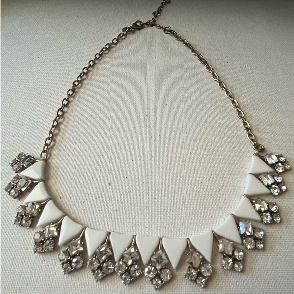 J. Crew Jewelry - Elegant White and Gold Women's Necklace